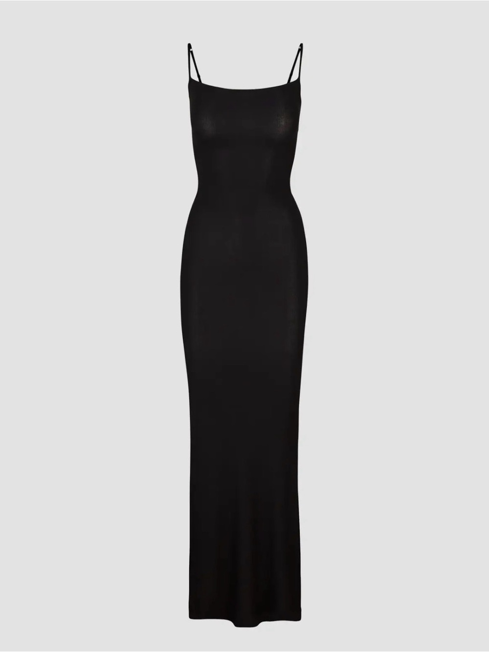 SKIMS Black Slim Spaghetti-Strap Maxi Dress